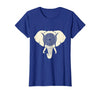 Mademark Elephant Head Ornate Mandala Illustration T-Shirt - Women - Royal Blue