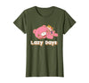 Gloomy Bear The Naughty Grizzly & Pity Lazy Days Anime T-Shirt - Olive Green