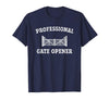 cow apparel Professional gate Opener, Cow Gate Opener T-Shirt - Navy Blue