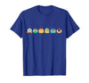 Disney Princess Pumpkins Fall Autumn Lineup of Princesses T-Shirt - Royal Blue