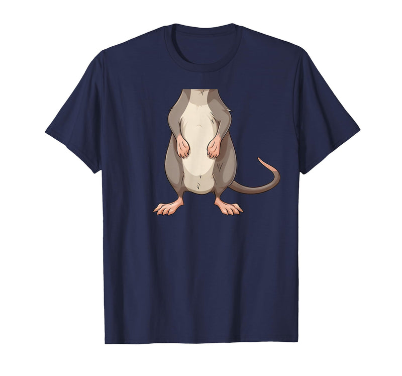 Mouse Headless Halloween Clothing Co. Funny Mouse Headless Rat Body Last Minute Halloween T-Shirt - Navy Blue