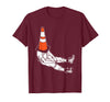 Halloween Shirts Traffic Cone Men Women Kids Traffic Cone Halloween Costume Funny Lazy Men Women Kids T-Shirt - Burgundy