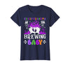 Brewing Baby Family Matching Halloween Costumes Great Grandma of The Brewing Baby Grandma to Be Halloween T-Shirt - Navy Blue