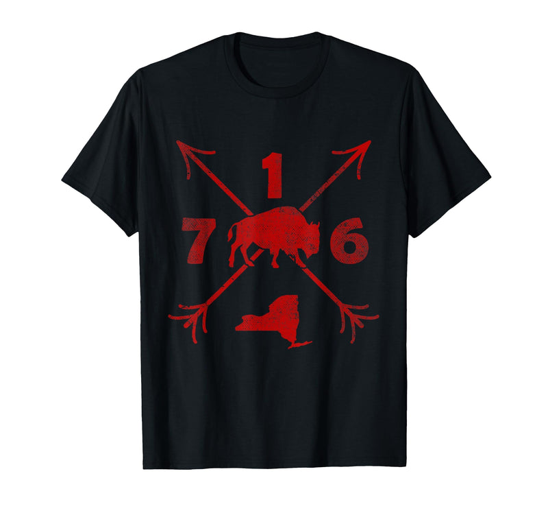 Vacation & Gift Buffalo New York by Addi Buffalo New York NY | Area Code 716 T-Shirt - Black