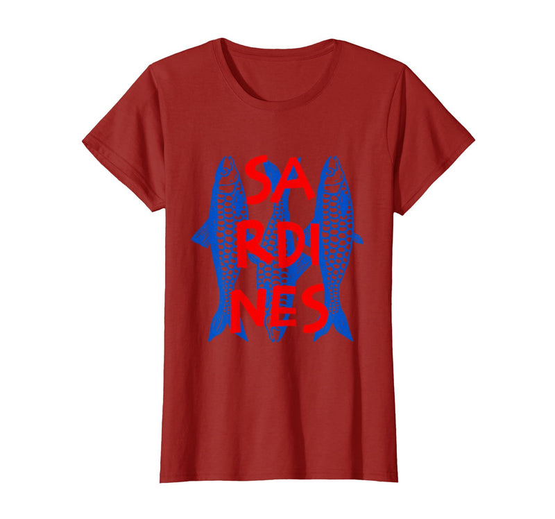 Vintage Sardine Tinned Fish Summer Tee Sardines Tinned Fish Retro Graphic for Men Women T-Shirt - Cranberry Red
