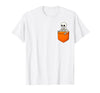 Halloween Spooky Funny Design Skeleton in Pocket Halloween Spooky Funny Skull Costume T-Shirt - White