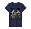 Funny Halloween Animals Selfies Clothing Funny Squirrel Selfie with Ghosts Haunted Forest Halloween T-Shirt - Navy Blue