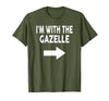 ShirtZilla I'm with The Gazelle Halloween Gazelle T-Shirt - Olive Green