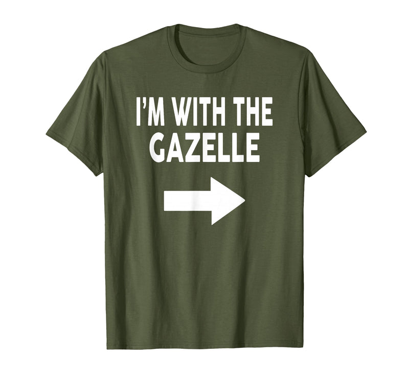 ShirtZilla I'm with The Gazelle Halloween Gazelle T-Shirt - Olive Green