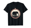 Mademark Mama Elephant Silhouette Mother and Baby Design T-Shirt - Men - Black