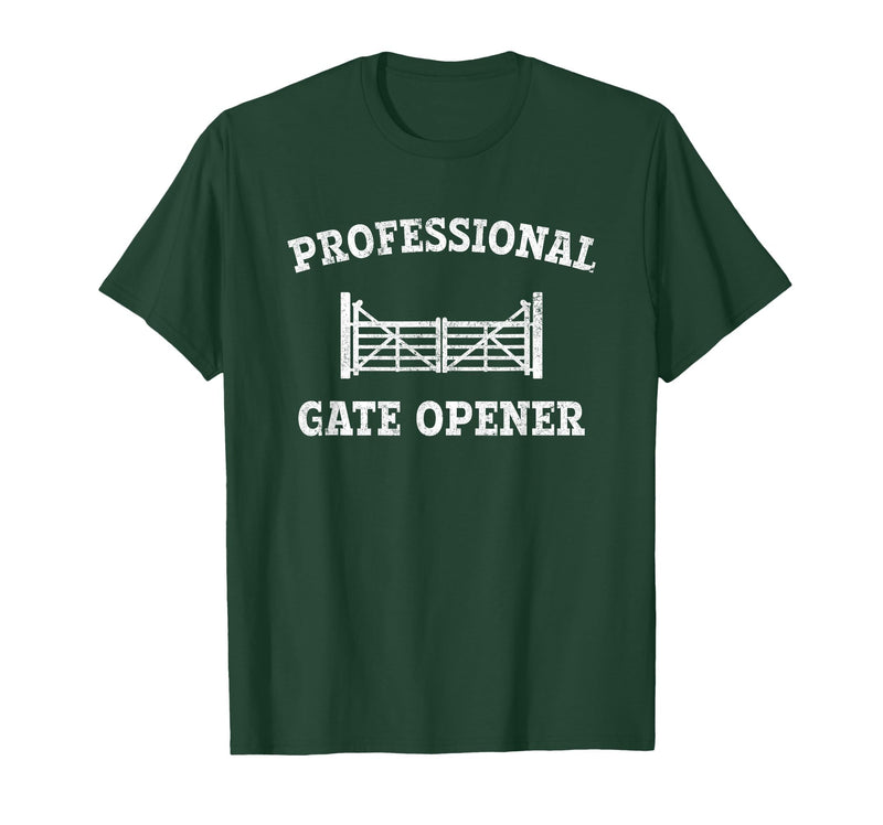 cow apparel Professional gate Opener, Cow Gate Opener T-Shirt - Dark Green