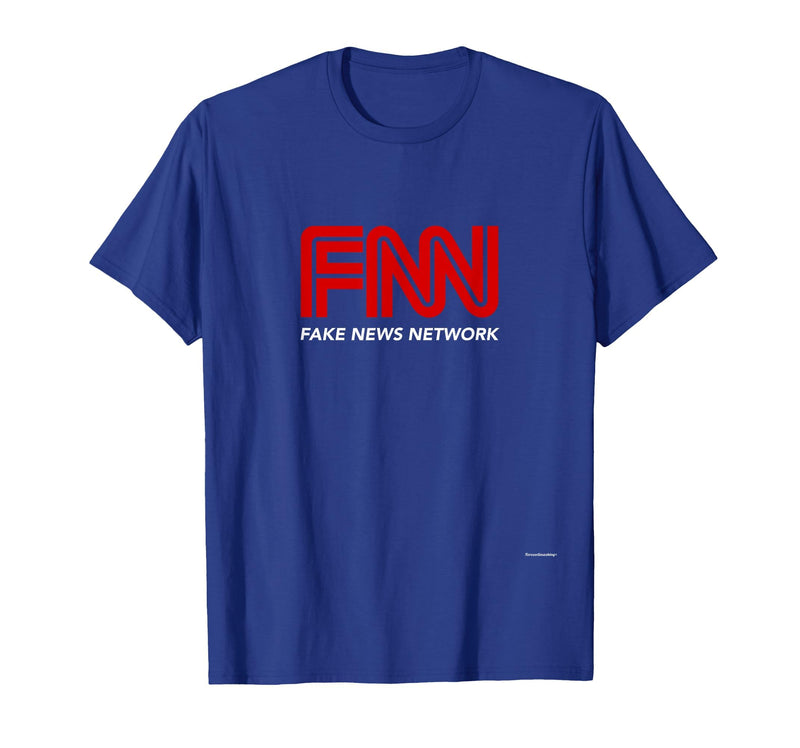 Fake News Network #fakenews Funny Trump Halloween Costume T-Shirt - Royal Blue
