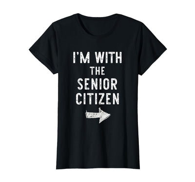 Im With The Senior Citizen Halloween Costume I’m with The Senior Citizen Funny Halloween Couple Costume T-Shirt
