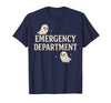 Emergency Department Shirts & Gifts HHWCo. ER Halloween Emergency Department Cute Ghost Design Spooky T-Shirt - Navy Blue