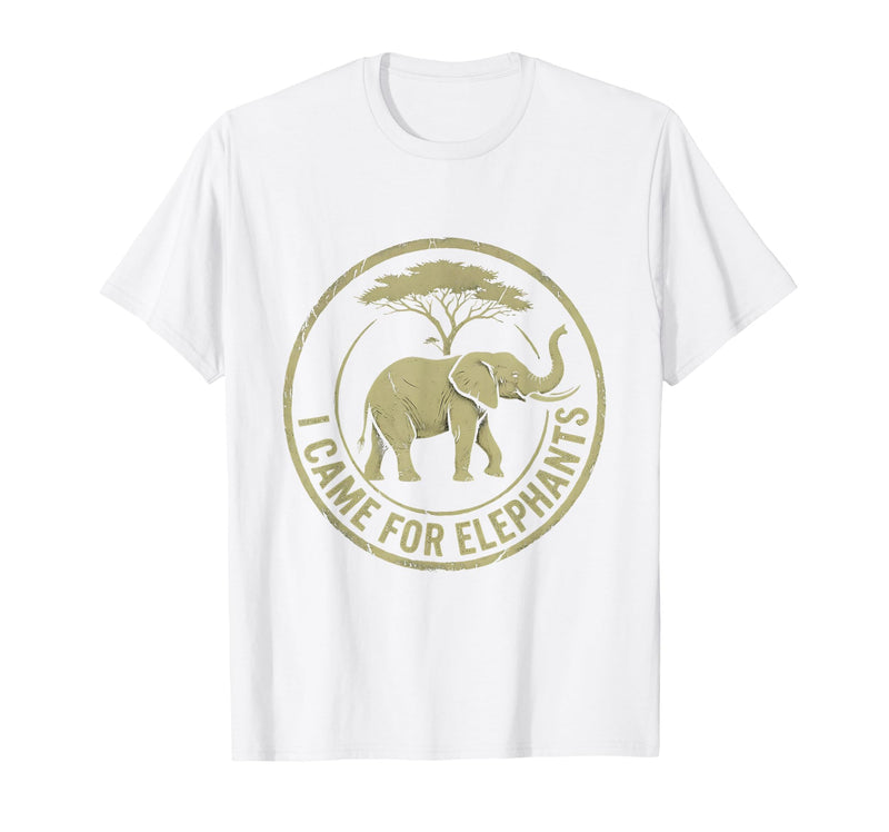 Mademark I Came For Elephants Safari Women Design T-Shirt - Men - White