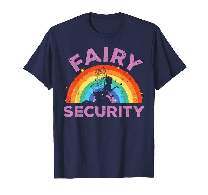 Halloween Fairy Security Father's Day Apparel Men Fairy Security Funny Dad Costume T-Shirt - Navy Blue