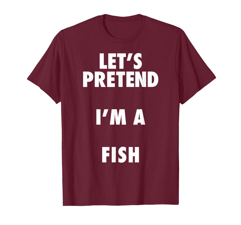 Halloween Costumes MV&SG Fish Halloween Costume, Let's Pretend I'm a Fish Shirt T-Shirt - Burgundy