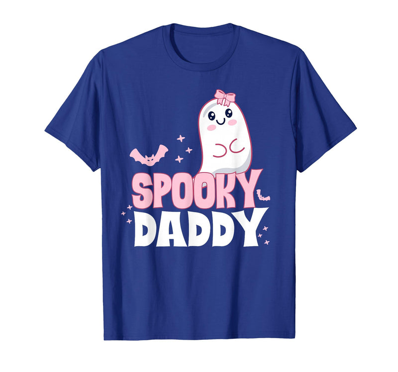 Spooky Family Cute Pink White Ghost Boo Halloween Spooky Daddy Family Cute Pink White Ghost Boo Halloween T-Shirt - Royal
