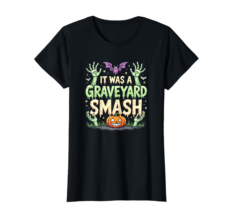 Mademark Halloween - Monsters & Creatures T-Shirt - Black-monster Mash Graveyard Smash