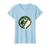 Mademark Monkey Hanging From Jungle Vine Illustration T-Shirt - Women - Baby Blue