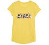 Funny Ghost Dog Halloween Girls Kids Cute French Bulldog Halloween Costume Frenchie Dog Ghost T-Shirt - Lemon Yellow