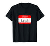 Hello My Name is Funny Halloween Costume Tees Hello My Name is Zeus Funny Halloween Greek Gods Tshirt T-Shirt - Black