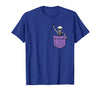 Halloween Shirts Skeleton Costume Men Women Kids Skeleton Pocket Halloween Costume Funny Skull Character T-Shirt - Royal Blue