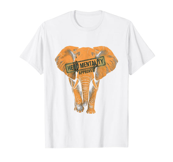 Mademark Herd Mentality Approved Elephant Design T-Shirt - Men - White
