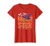 Mom-ster Halloween Funny Witch Hat Pumpkin Mom Momster Mom Mommy Matching Family Halloween Costume Women T-Shirt - Red