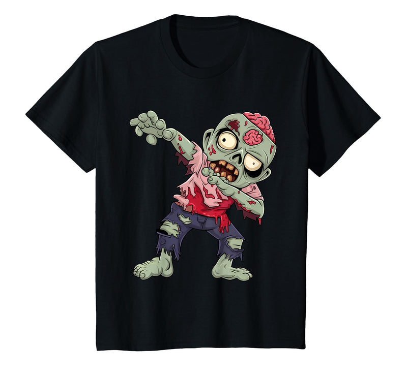 Halloween Shirts Women Men Kids Dabbing Zombie Brain Halloween Scary Dab Dance Boys Teen Men T-Shirt - Black
