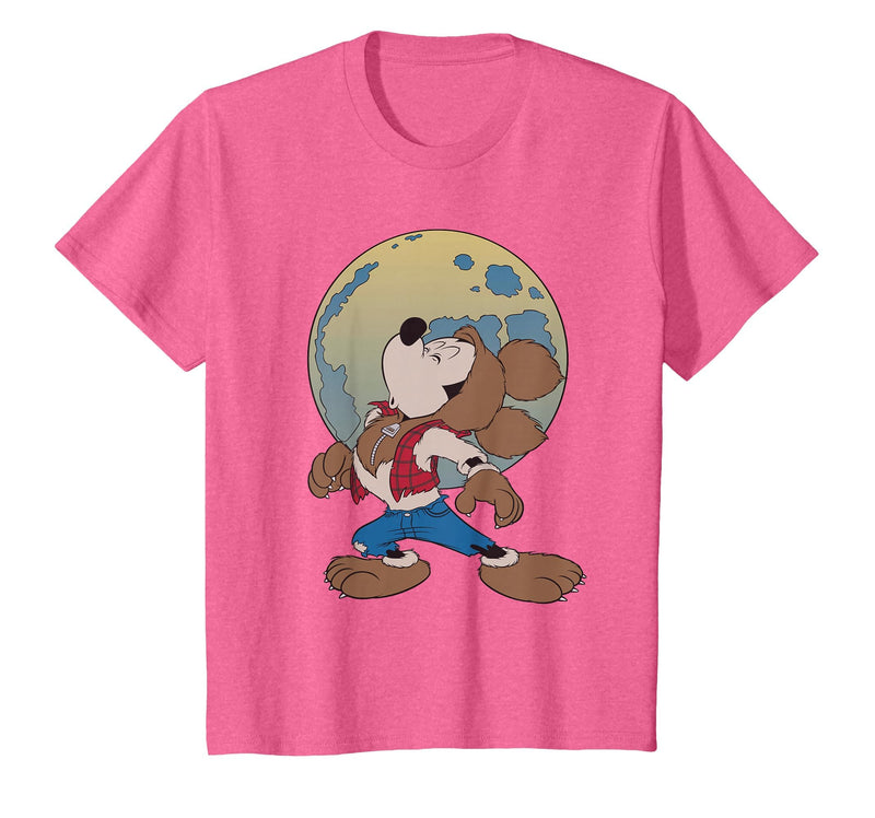 Disney Mickey Mouse Werewolf Halloween Costume T-Shirt - Pink Heather
