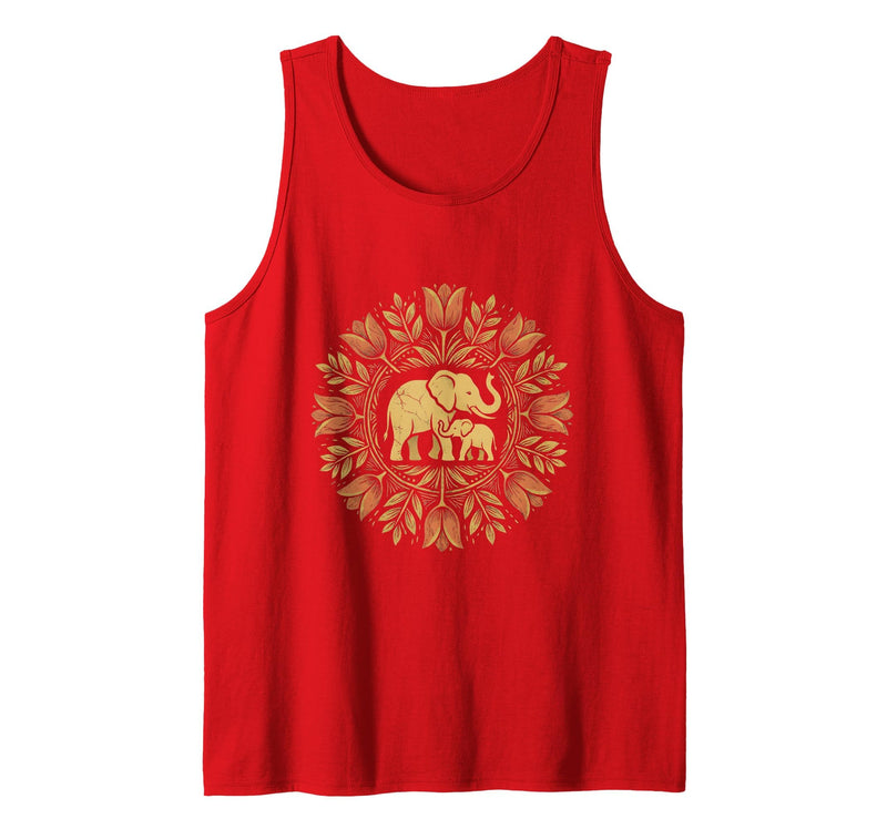 Mademark Mother Elephant Nudging Newborn Calf Maternity Tank Top - Men - Red