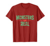 Monster Truth Wear Monsters are Real Horror Spooky Scary Halloween T-Shirt - Cranberry Red