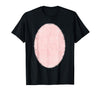 Halloween Pig Belly Costume Halloween Pop Belly Pink Pig Costume T-Shirt - Black