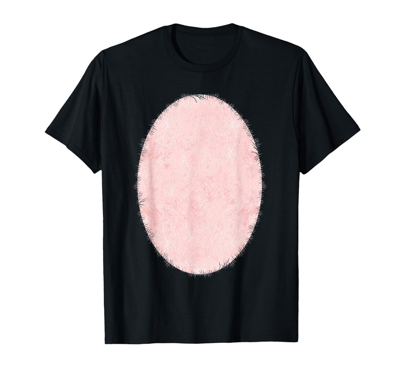 Halloween Pig Belly Costume Halloween Pop Belly Pink Pig Costume T-Shirt - Black