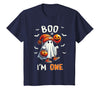 Halloween Boo I'm First 1st Birthday Boy Boo I'm One Ghost 1st Birthday Halloween Boy Kids Groovy T-Shirt - Navy Blue