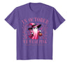 Ghost October Wear Pink Breast Cancer t -shir t Halloween Pink Ghost in October We Wear Pink Breast Cancer T-Shirt - Purple