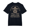 Vintage Distressed Biker Graphic Design Back Print Funny Motorcycle Rider Graphic Skull Skeleton on Back T-Shirt - As