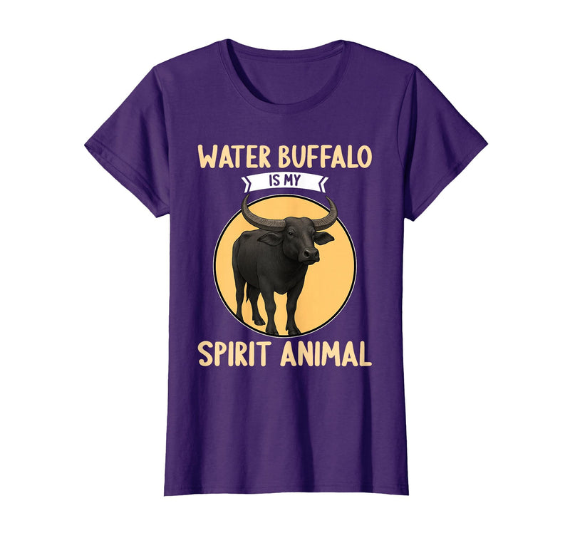 Water Buffalo Lovers Shop Water Buffalo is My Spirit Animal Water Buffalo T-Shirt - Purple