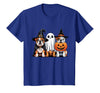 English Bulldog Halloween Funny Dog Lover Pumpkin Witch T-Shirt - Royal Blue