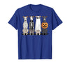 Funny Retro Italian Greyhound Dog Halloween Witch Spooky Ghost Italian Greyhound Pumpkin Halloween Skeleton T-Shirt - Royal