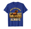 Mademark Horses Over Highways Always Equestrian Design T-Shirt - Men - Royal Blue