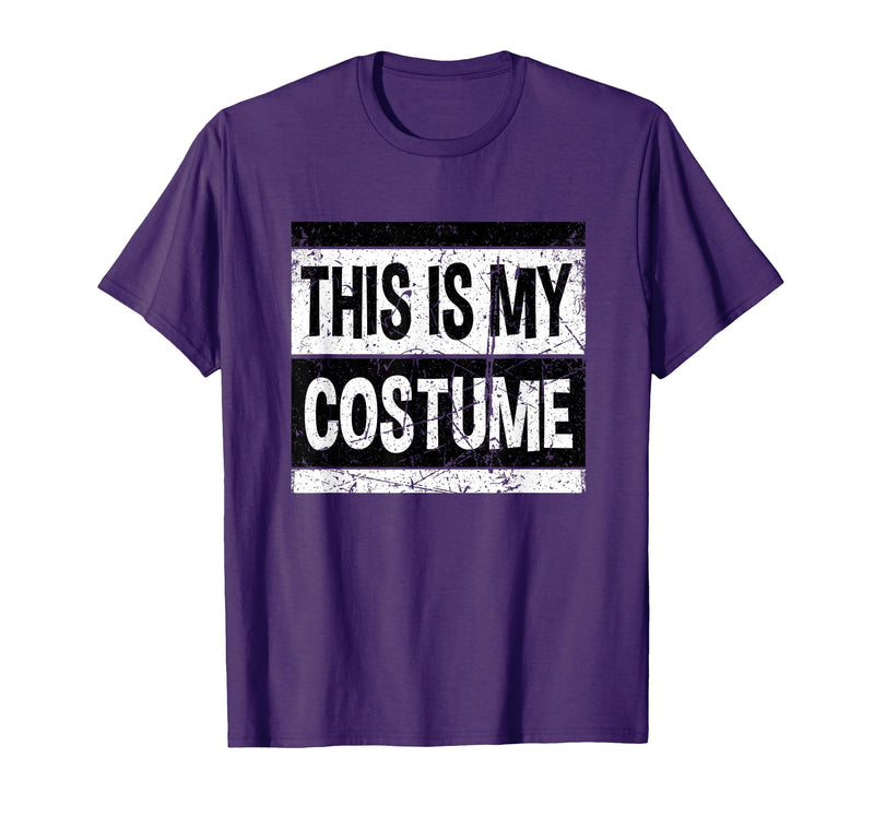 Vintage This Is My Costume Tshirt Bruh Party Retro This is My Costume Shirt Men Women Kids for Halloween T-Shirt - Purple