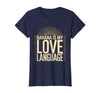 Mademark Banana Is My Love Language Monkey Design T-Shirt - Women - Navy Blue
