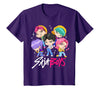 Kpop Demon Hunters Saja Boys Chibi Band Group Shot T-Shirt - Purple