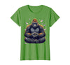 Mademark Meditating Gorilla Zen Monkey Graphic Design T-Shirt - Women - Grass Green