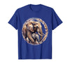 Mademark Elephant Love Gentle Trunk Embrace Wildlife Art T-Shirt - Men - Royal Blue