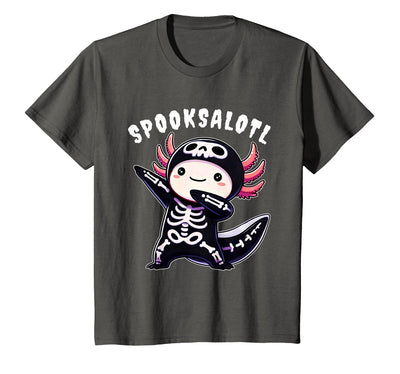 Halloween Axolotl Spooksalotl Designs Boys Girls Funny Axolotl Halloween Shirt for Kids Boys Girls Youth T-Shirt