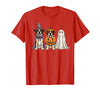 Funny Retro St. Bernard mom Halloween Witch Spooky Ghost Saint Bernard Pumpkin Halloween Dog Lover T-Shirt - Red