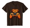 Spooky Halloween Gamers 2023 Halloween Skeleton Zombie Gaming Controllers Mummy Boys Kids T-Shirt - Brown